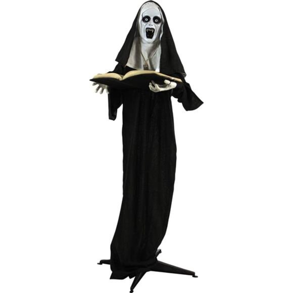 Haunted Hill Farm Life-Size Scary Talking Witch Nun Halloween Animatronic with‎ - Picture 1 of 7